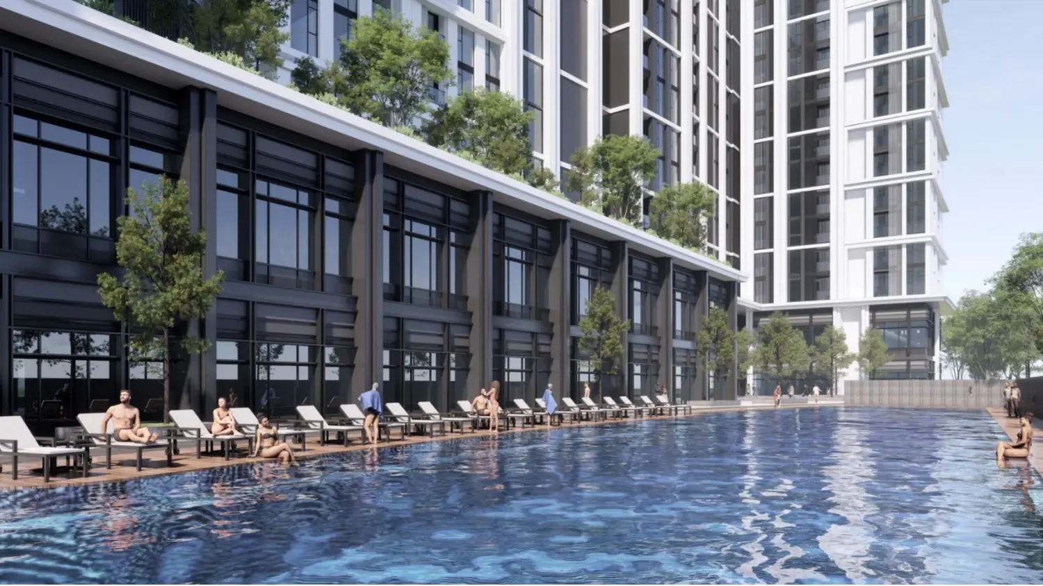 bể bơi dự án sun group nha trang