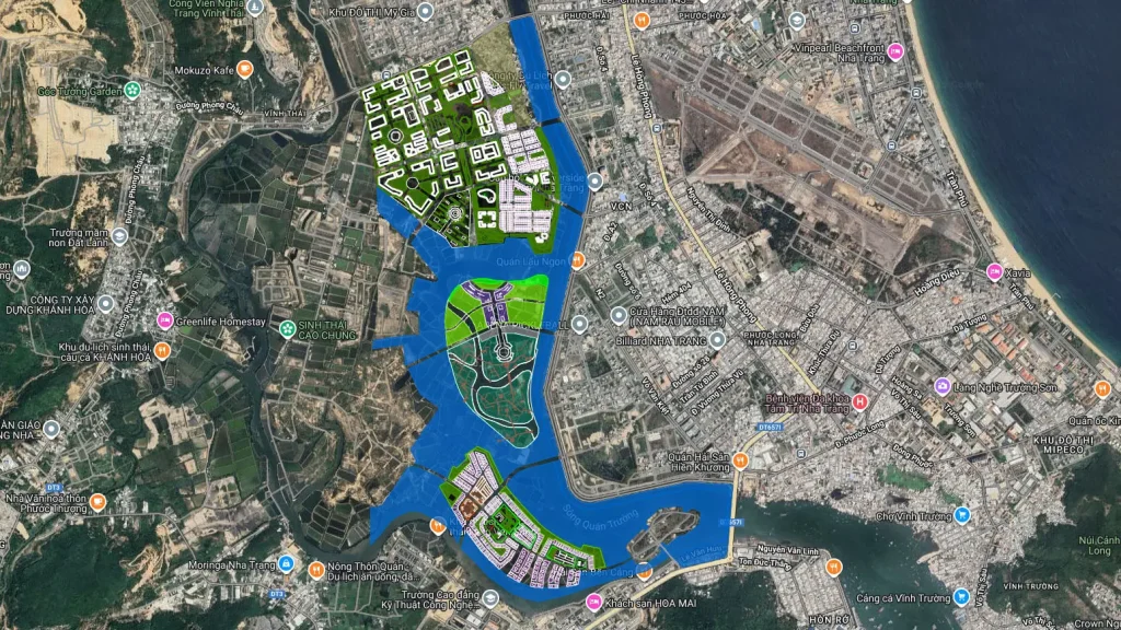 Vị trí đắc địa Sun Group Nha Trang bên sông Quán Trường
