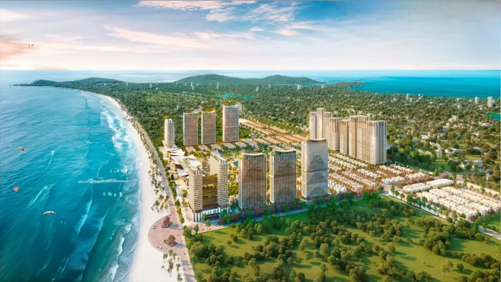 khu đô thị sun group nha trang nhìn từ trên cao