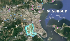 Vị trí Sun Group Nha Trang ba mặt giáp sông