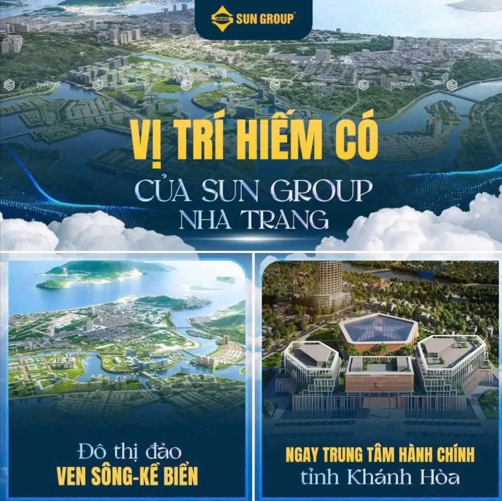 Phối cảnh biệt thự nghỉ dưỡng và nhà phố Sun Group Nha Trang