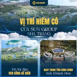 Phối cảnh biệt thự nghỉ dưỡng và nhà phố Sun Group Nha Trang