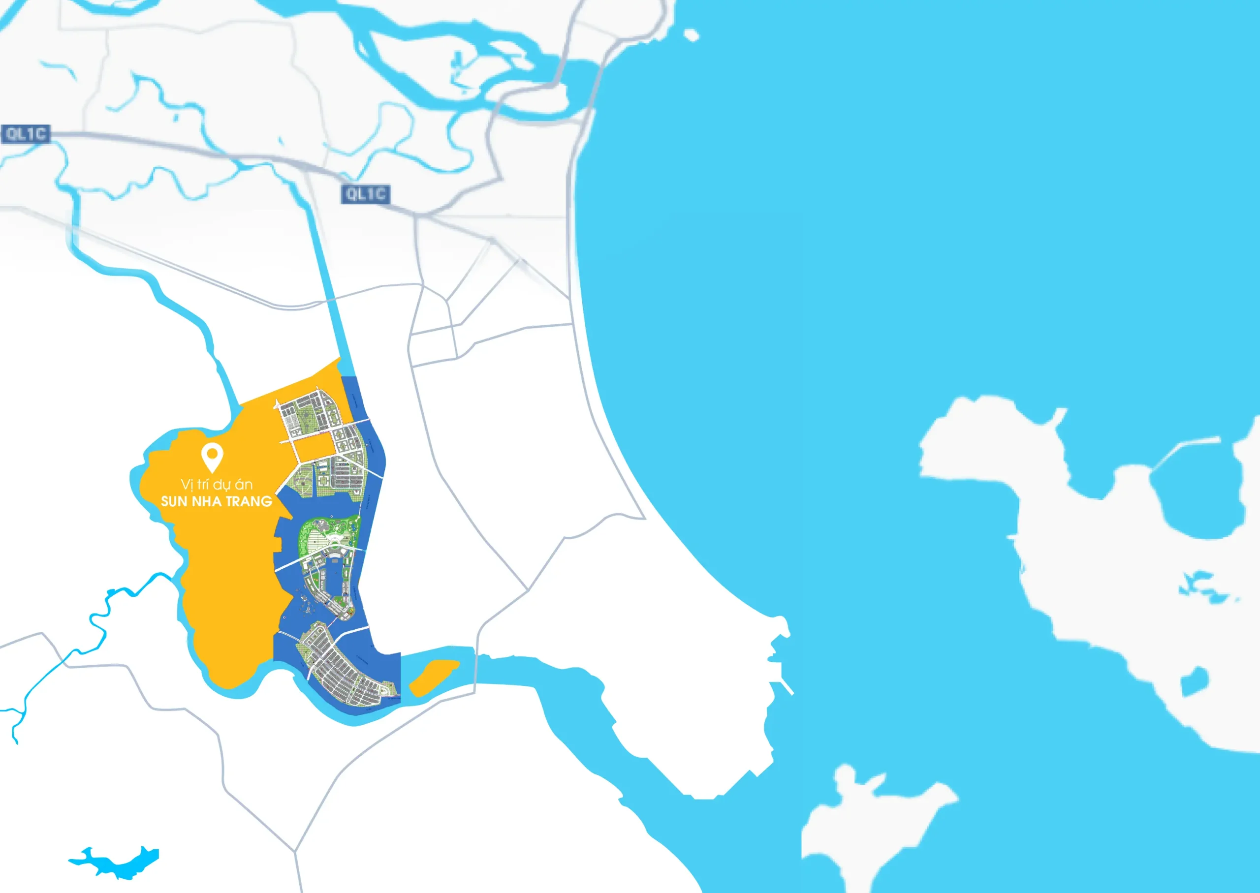 Vị trí Sun Group Nha Trang liên kết hạ tầng