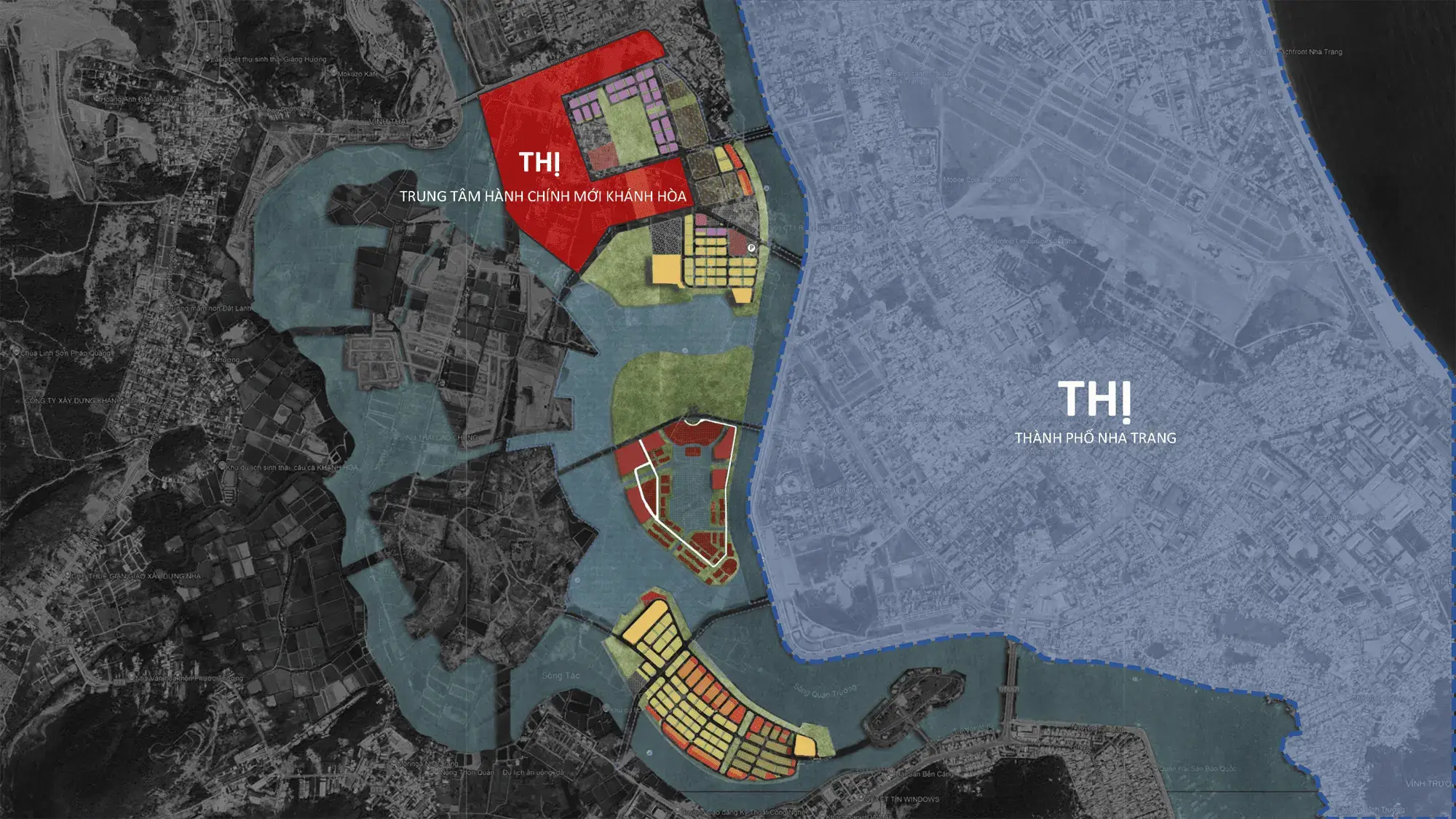 Bản đồ quy hoạch 3 đảo chức năng dự án Charmora City Nha Trang