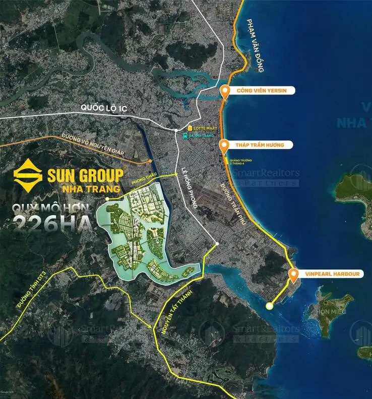 Bản đồ vị trí khu đô thị Nam Nha Trang