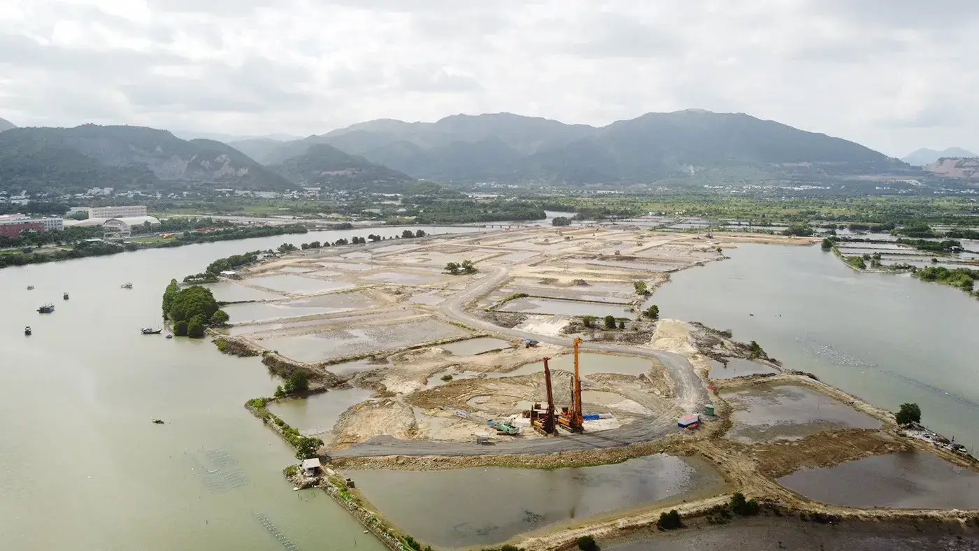 Tiến độ xây dựng công viên chuyên đề Đảo B