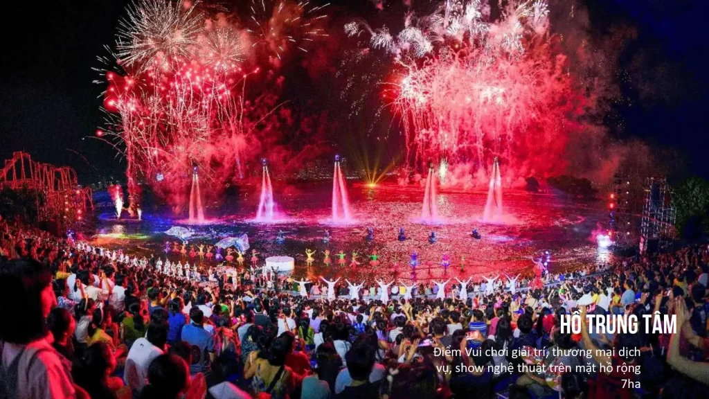 phối cảnh hồ trung tâm khu đô thị hỗn hợp nha trang